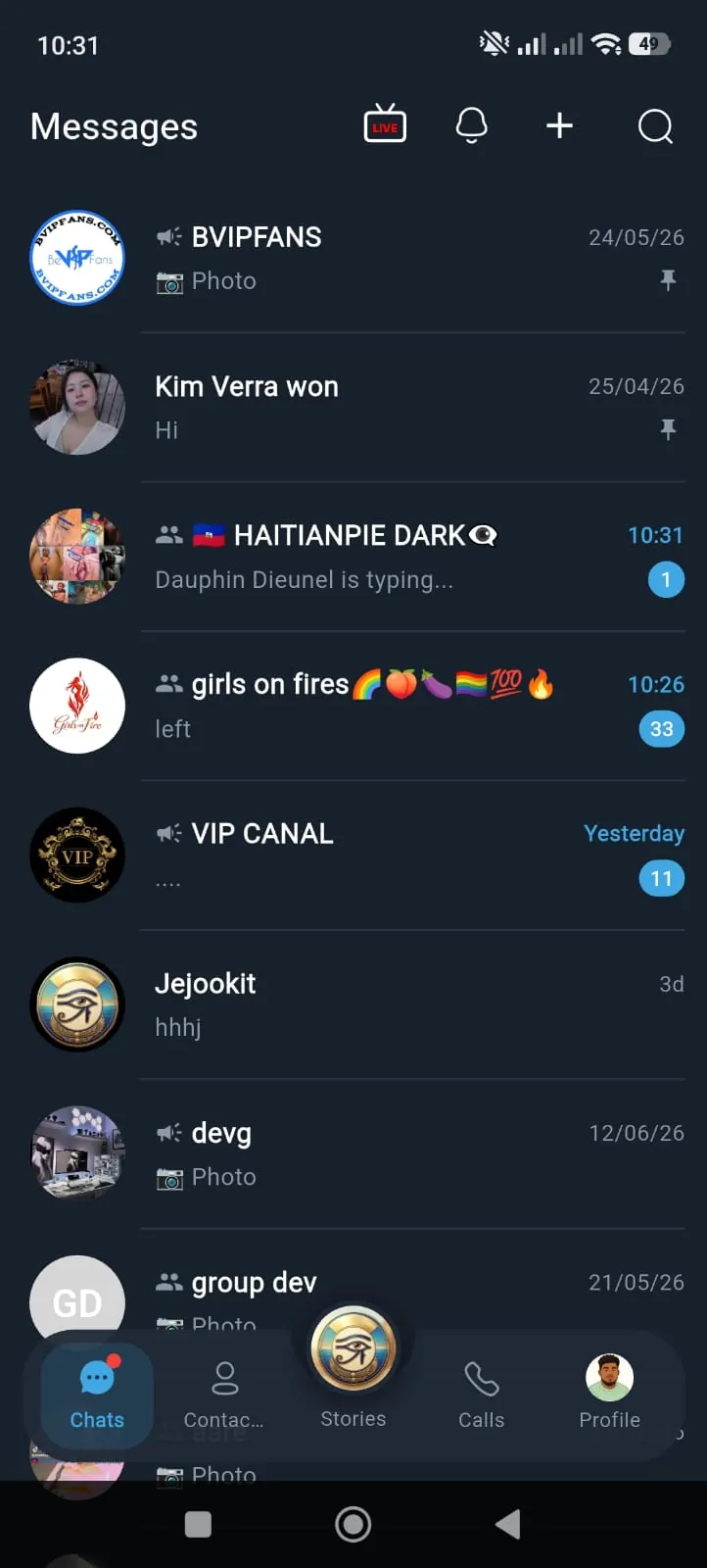 Dark18 - mobile app