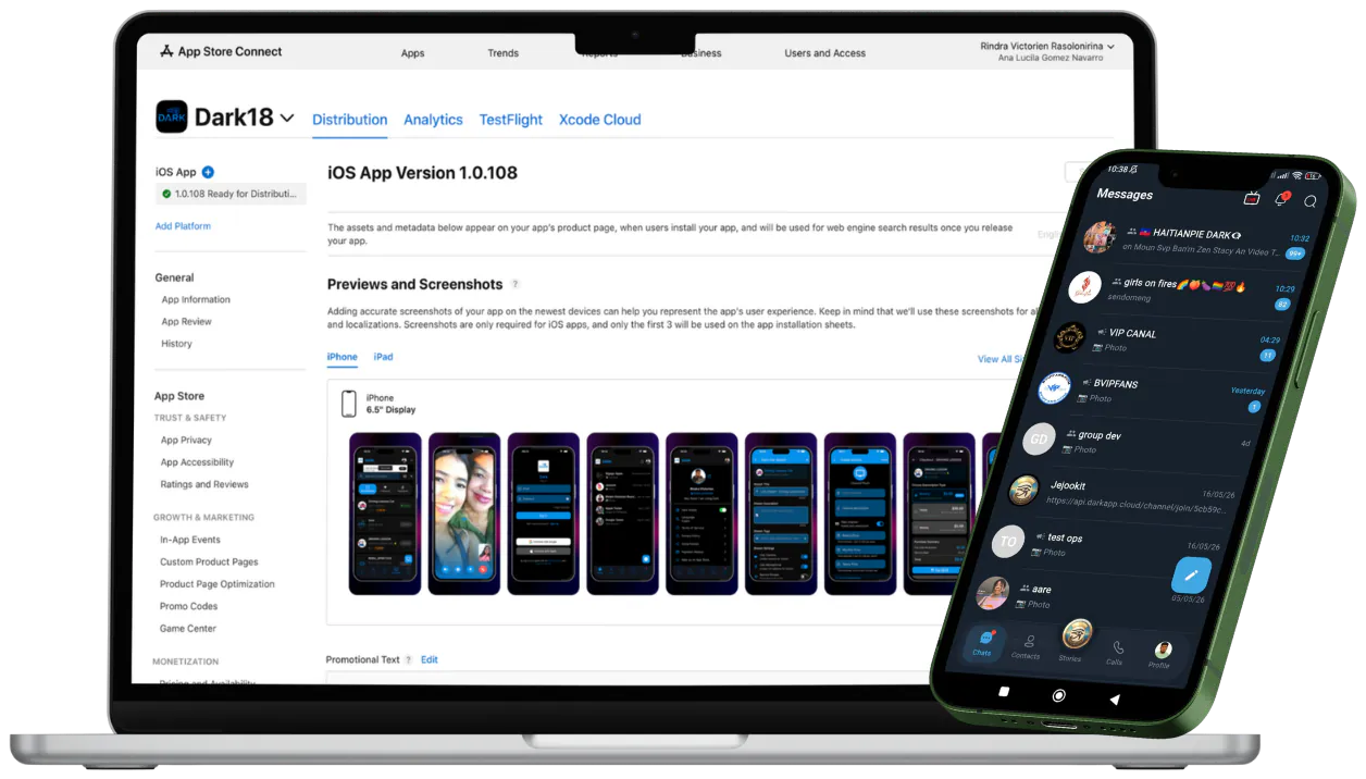 Dark18 - Console view