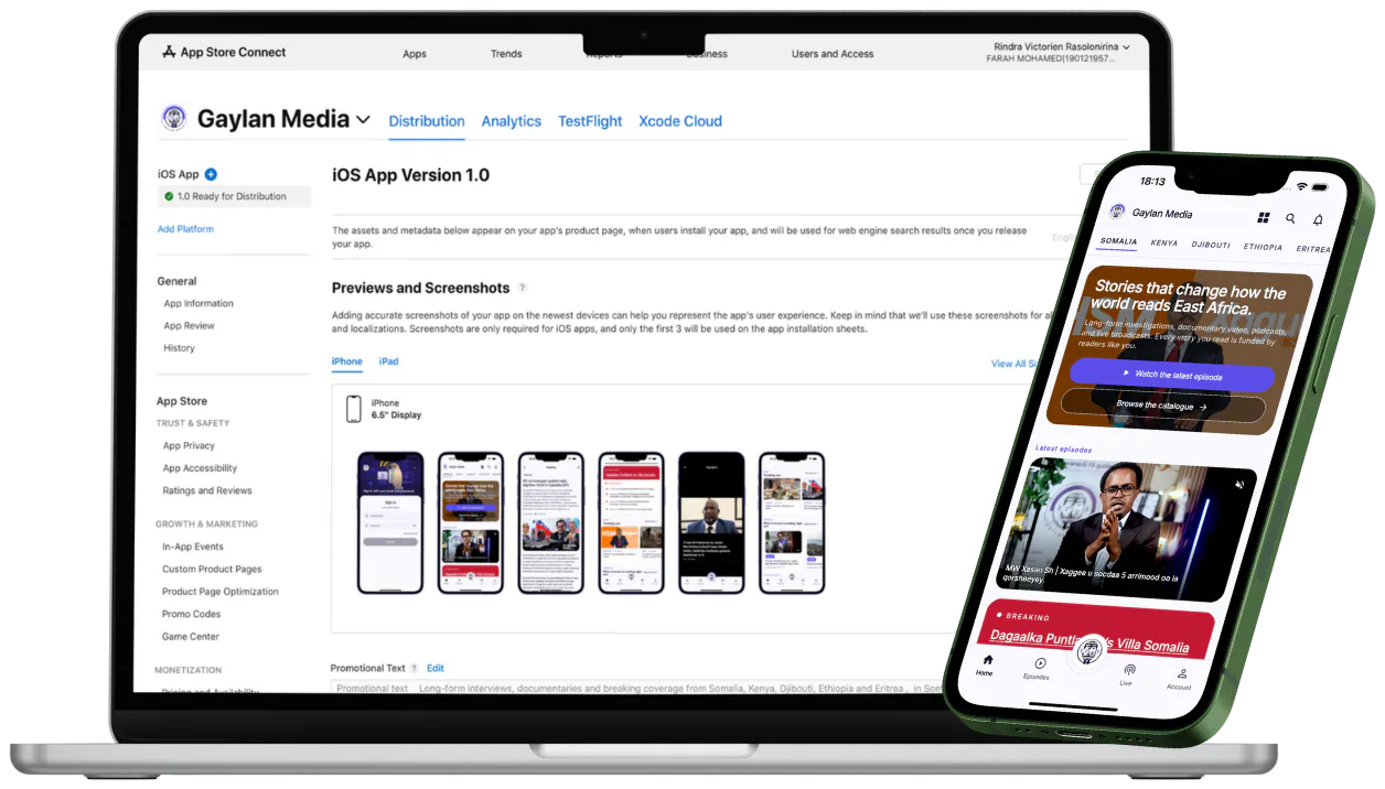 Gaylan Media - Console view